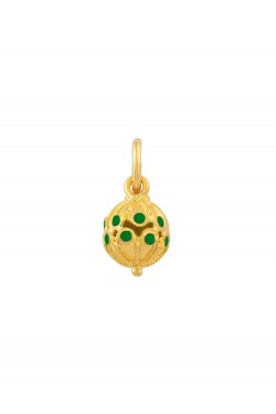 Sphere - Handmade Filigree Enamel Pendant, in 18k gold