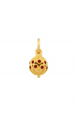 Sphere - Handmade Filigree Enamel Pendant, in 18k gold