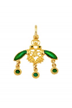 Minoan Bee - Enamel Pendant, in 18k gold
