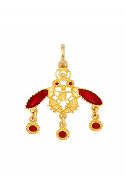 Minoan Bee - Enamel Pendant, in 18k gold