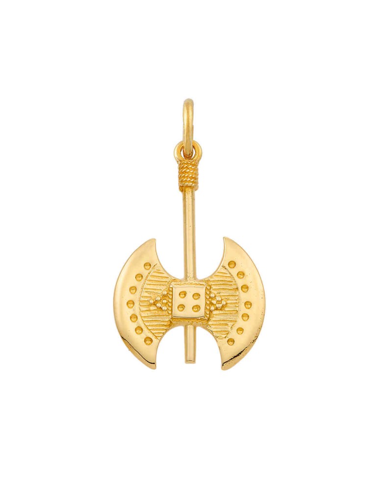 Minoan Double Axe - Handmade Pendant, in 14k gold