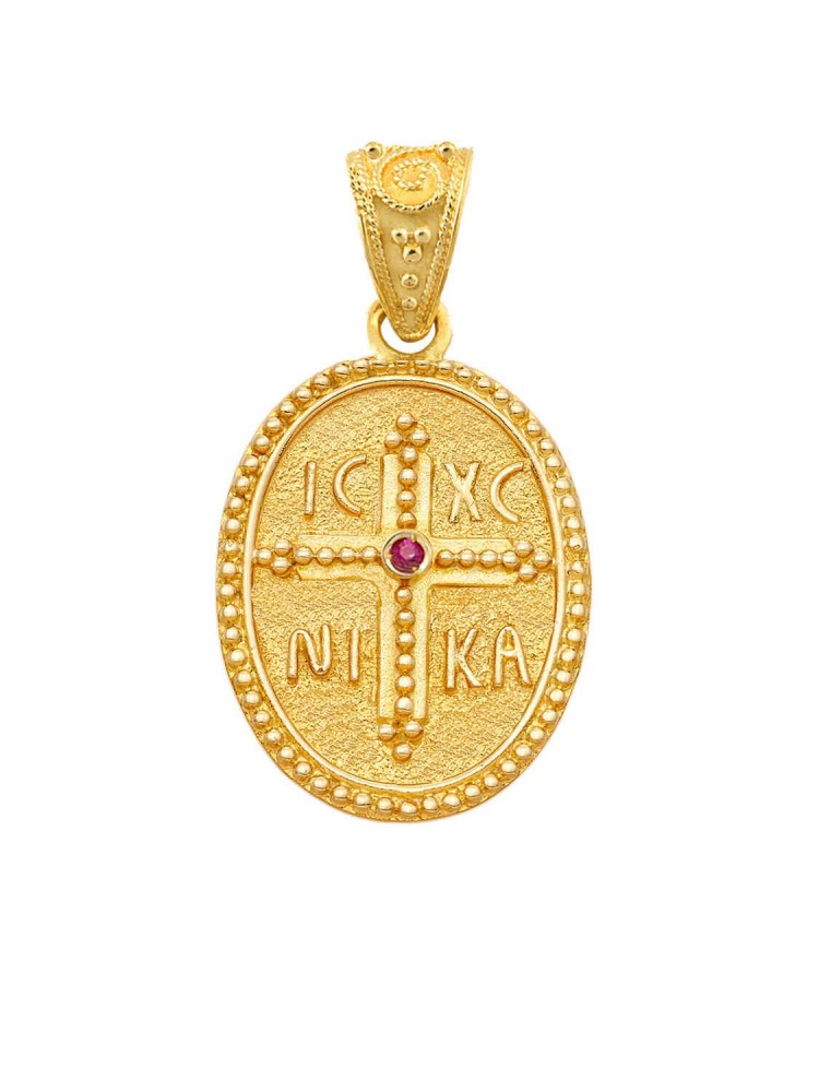 Μενταγιόν Κωσταντινάτο με Ρουμπίνι