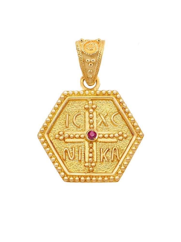 Μενταγιόν Κωσταντινάτο με Ρουμπίνι