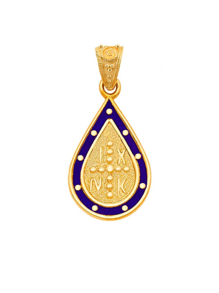 Tear - Costantinato Enamel Pendant, in 14k gold