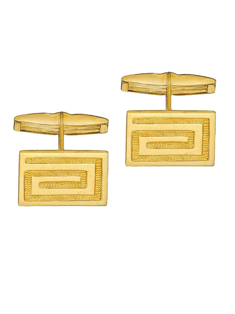 Cufflinks Meandros, in 14k gold