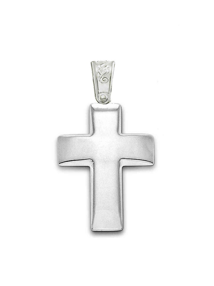 Minimal Σταυρός, λευκός χρυσός 14Κ