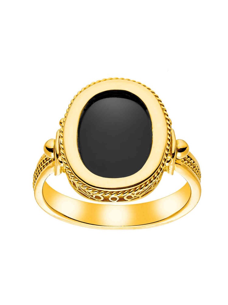 Χειροποίητο Δαχτυλίδι με μαύρο όνυχα