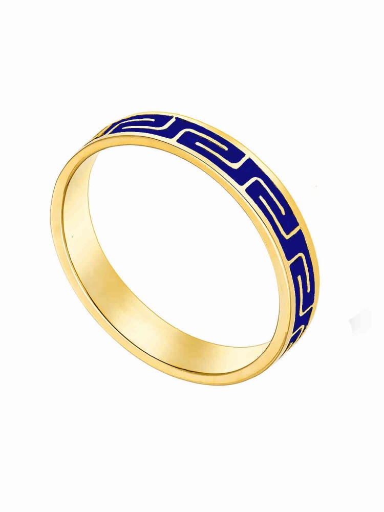 Μαίανδρος - Δαχτυλίδι με Σμάλτο, χρυσός 14k