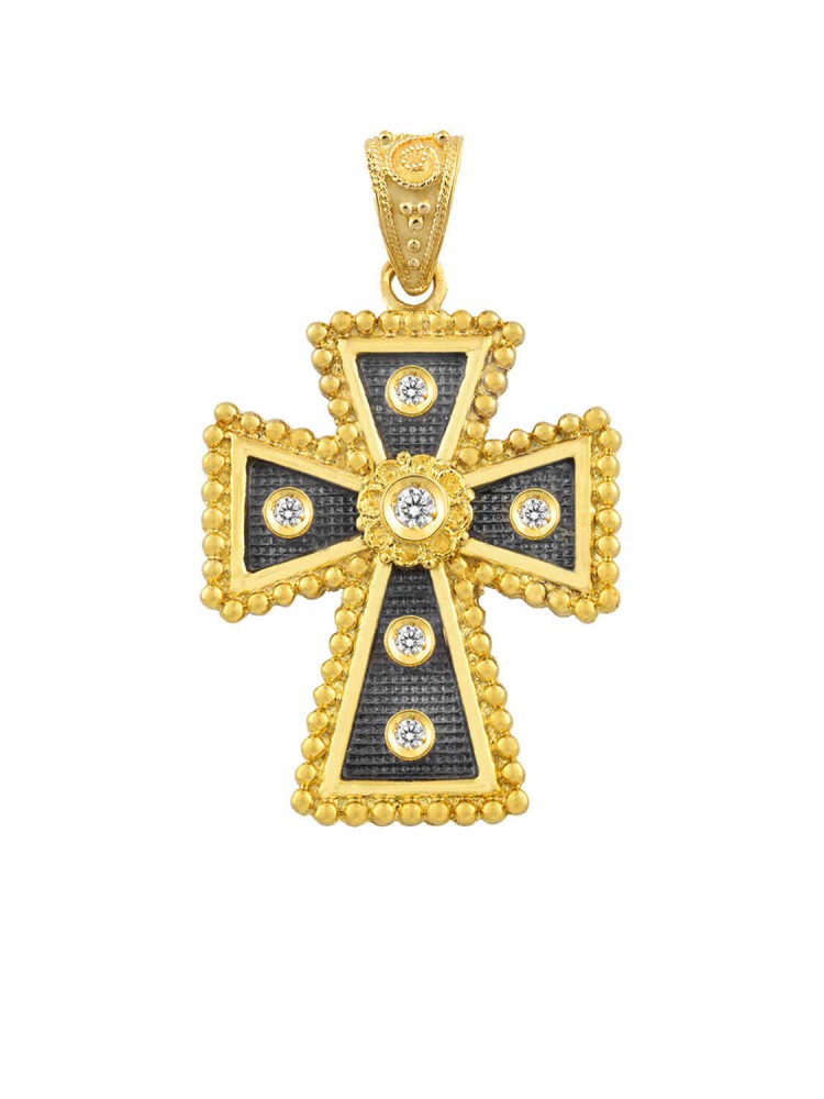 Justinian - Handmade Brilliant Cross, in 18k gold