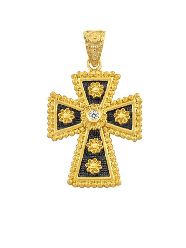 Justinian - Handmade Brilliant Cross, in 18k gold