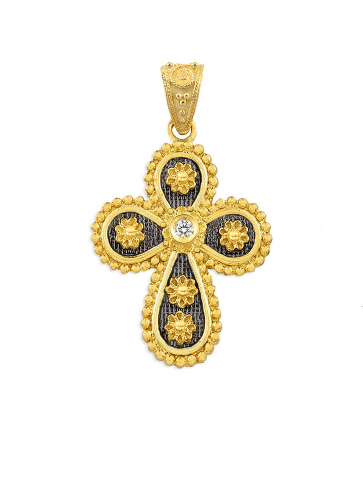 Justinian - Handmade Brilliant Cross, in 18k gold