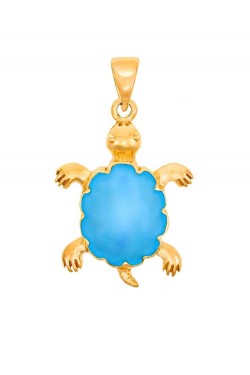 Χελώνα - Χειροποίητο Μενταγιόν με Σμάλτο, χρυσός 14k