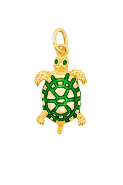 Χελώνα - Χειροποίητο Μενταγιόν με Σμάλτο