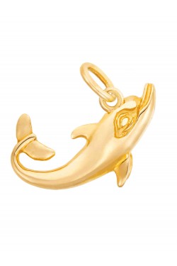 Δελφίνι - Χειροποίητο Μενταγιόν, χρυσός 14k