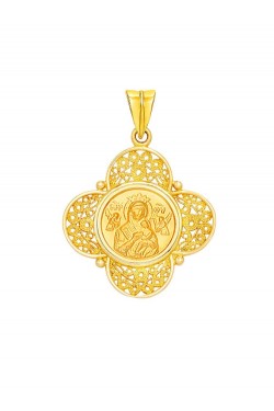 Παναγία - Χειροποίητο Φιλιγκράν Μενταγιόν