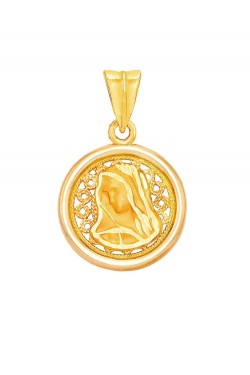 Παναγία - Χειροποίητο Φιλιγκράν Στρογγυλό Μενταγιόν