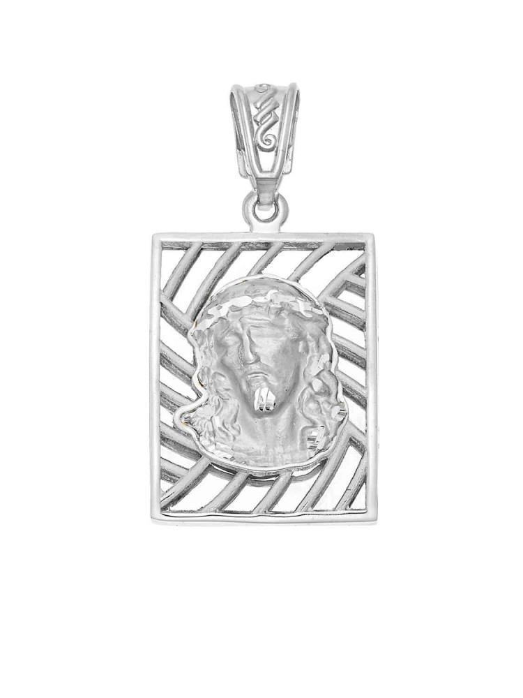 Jesus Christ - Handmade Pendant, in 14k white gold