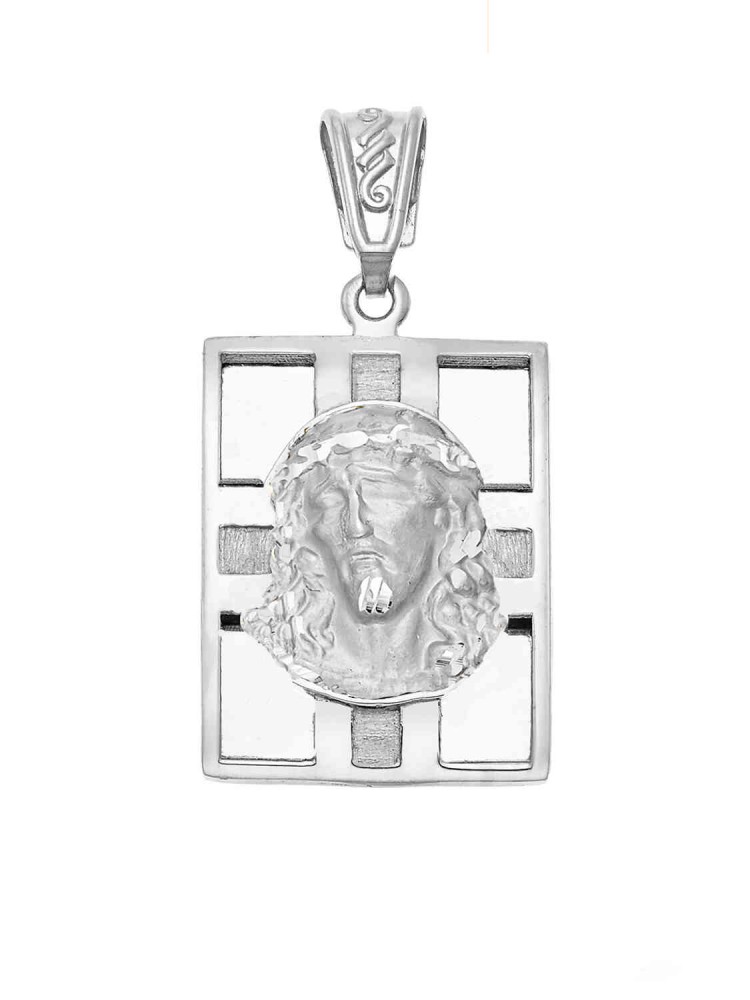 Jesus Christ - Handmade Pendant, in 14k white gold
