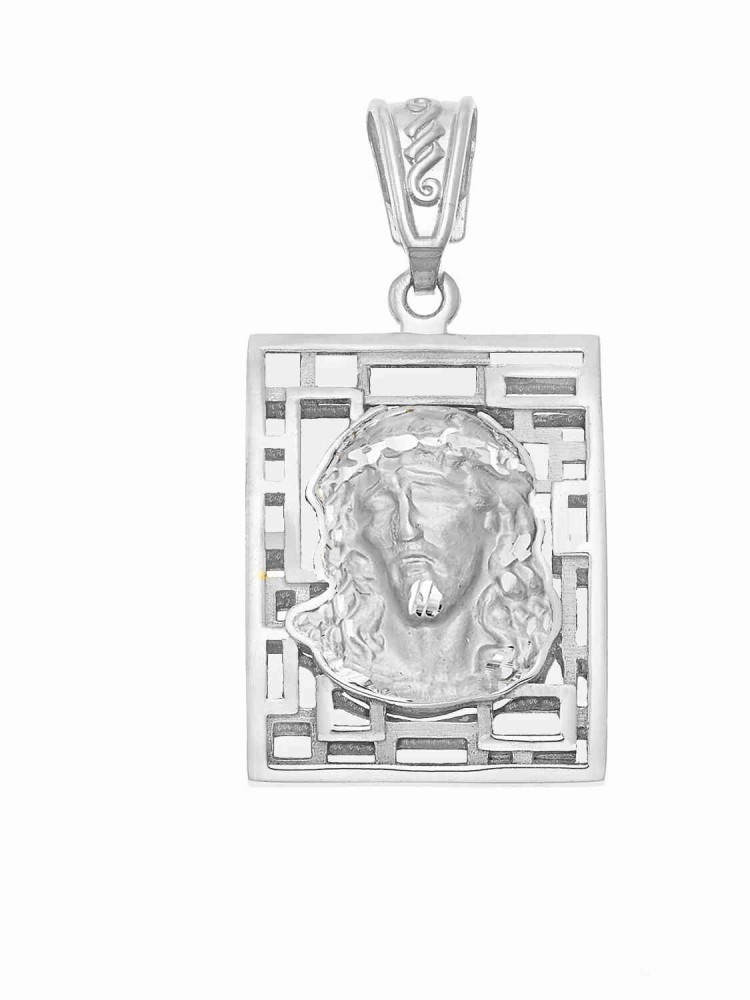Jesus Christ - Handmade Pendant, in 14k white gold