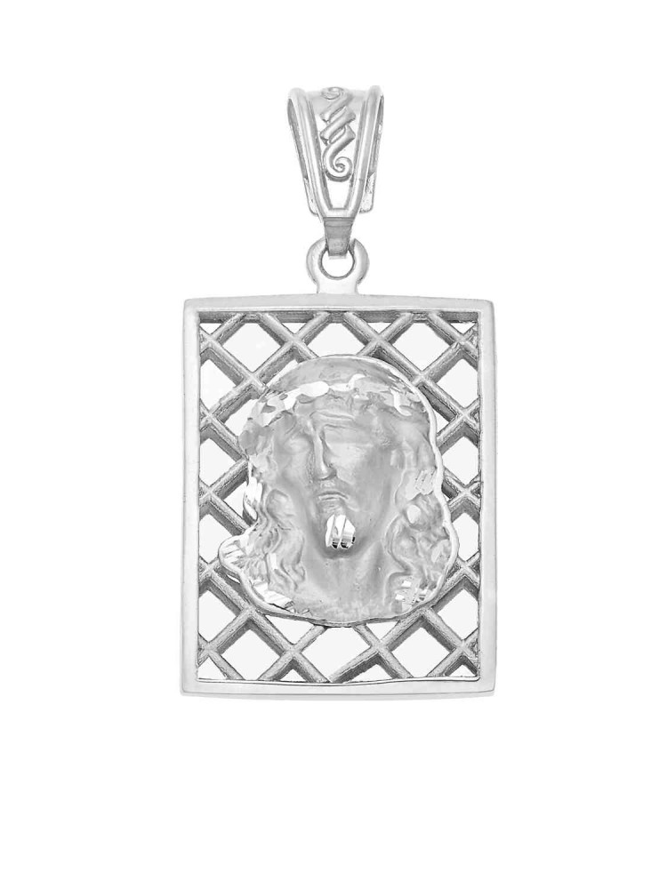 Jesus Christ - Handmade Pendant, in 14k white gold