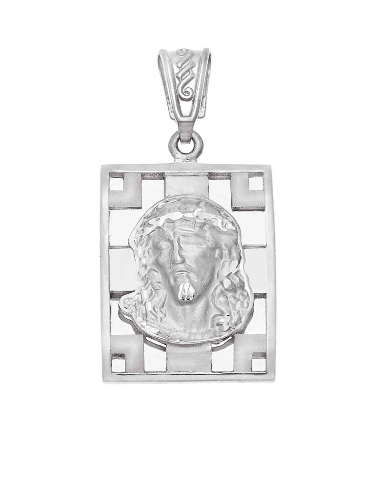 Jesus Christ - Handmade Pendant, in 14k white gold