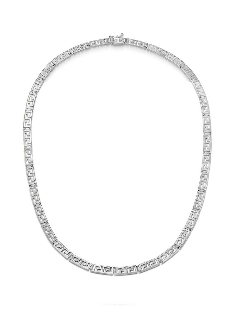 Θησέας - Κολιέ Μαίανδρος, λευκός χρυσός 14k