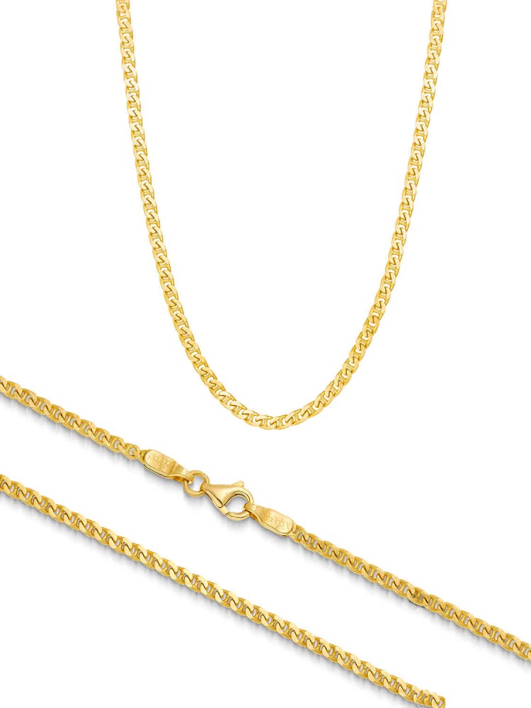 Καδένα Θήτα πλακέ 0,90mm, χρυσός 14k