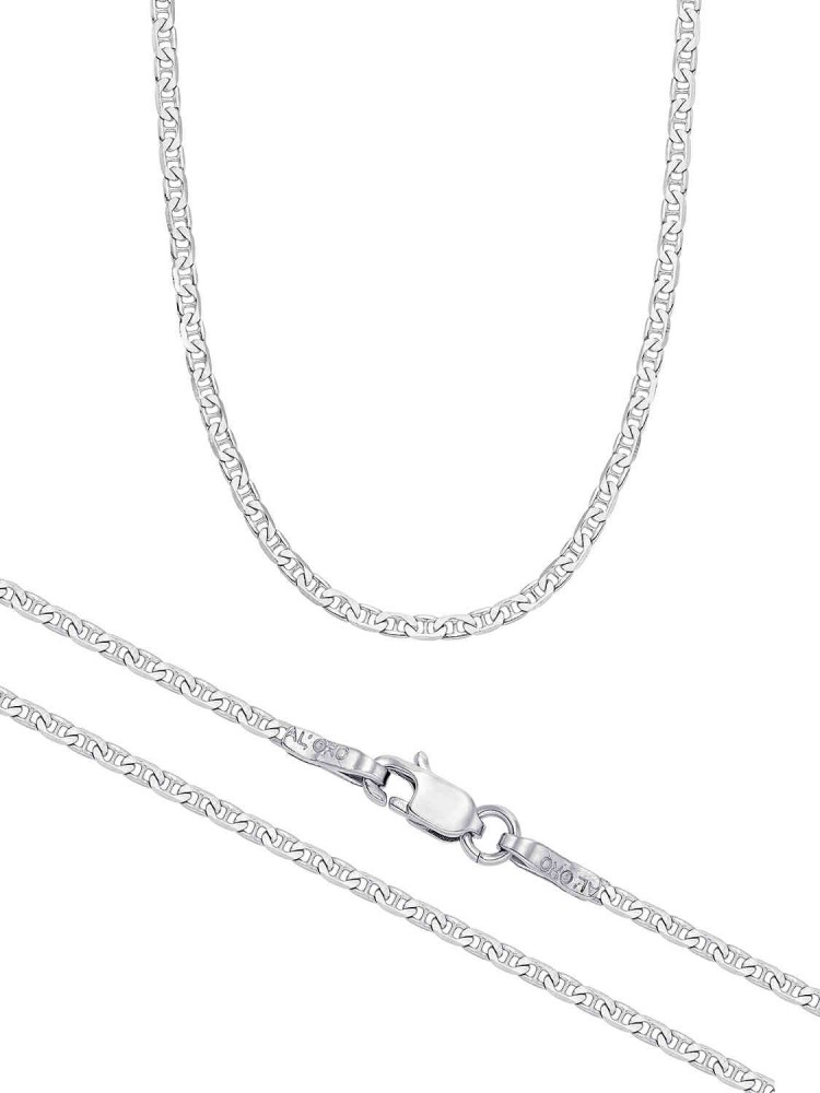 Πλακέ Καδένα Θήτα 0,40mm λευκός χρυσός 14k