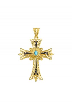 Byzantion -Filigree Handmade Enamel Cross