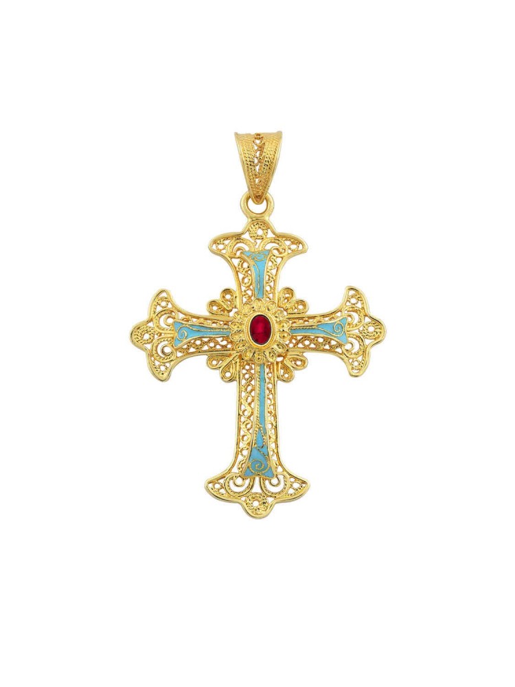 Royal -Filigree Handmade Enamel Cross