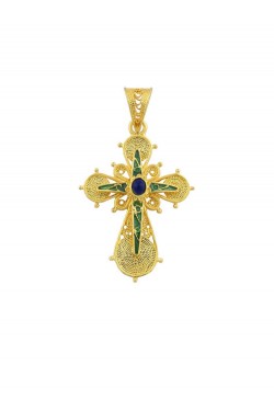 Circular -Filigree Handmade Enamel Cross