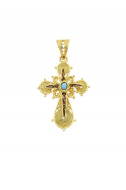 Circular -Filigree Handmade Enamel Cross