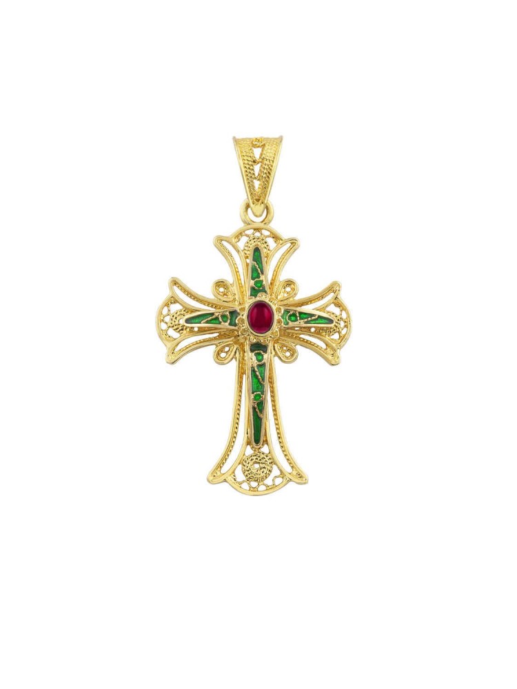 Royal -Filigree Handmade Enamel Cross