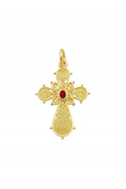 Circular -Filigree Handmade Enamel Cross