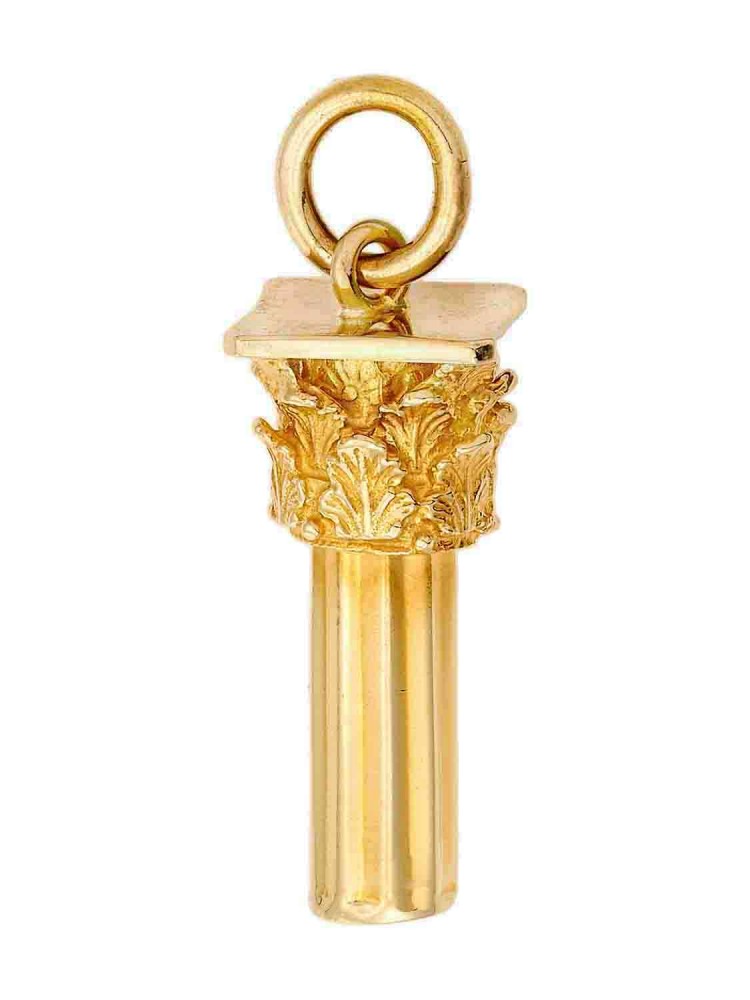 Corinthian Column - Handmade Pendant, in 14k gold