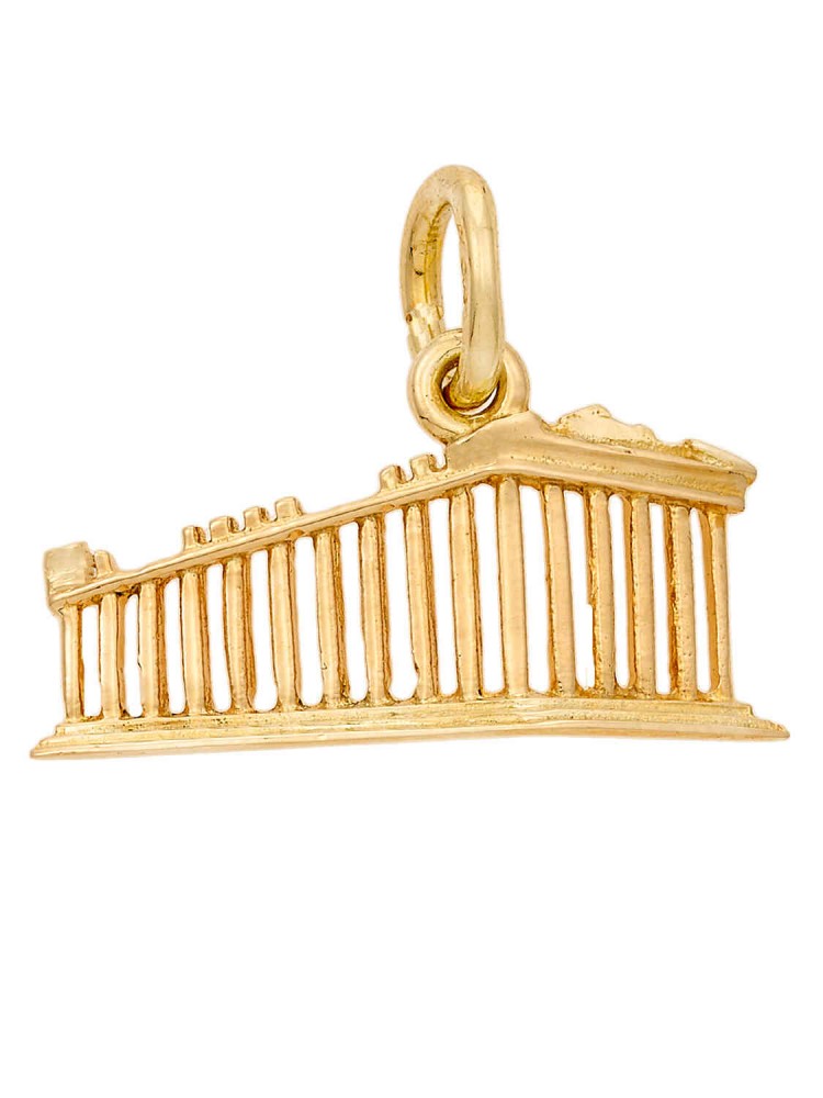 Parthenon - Handmade Pendant, in 14k gold