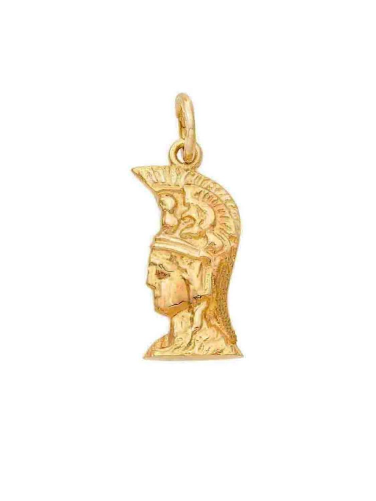 Athena - Handmade Pendant , in 14k gold