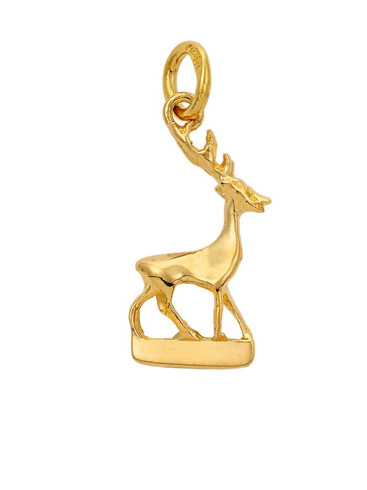 Ιερό Ελάφι - Χειροποίητο Μενταγιόν, xρυσός 14k